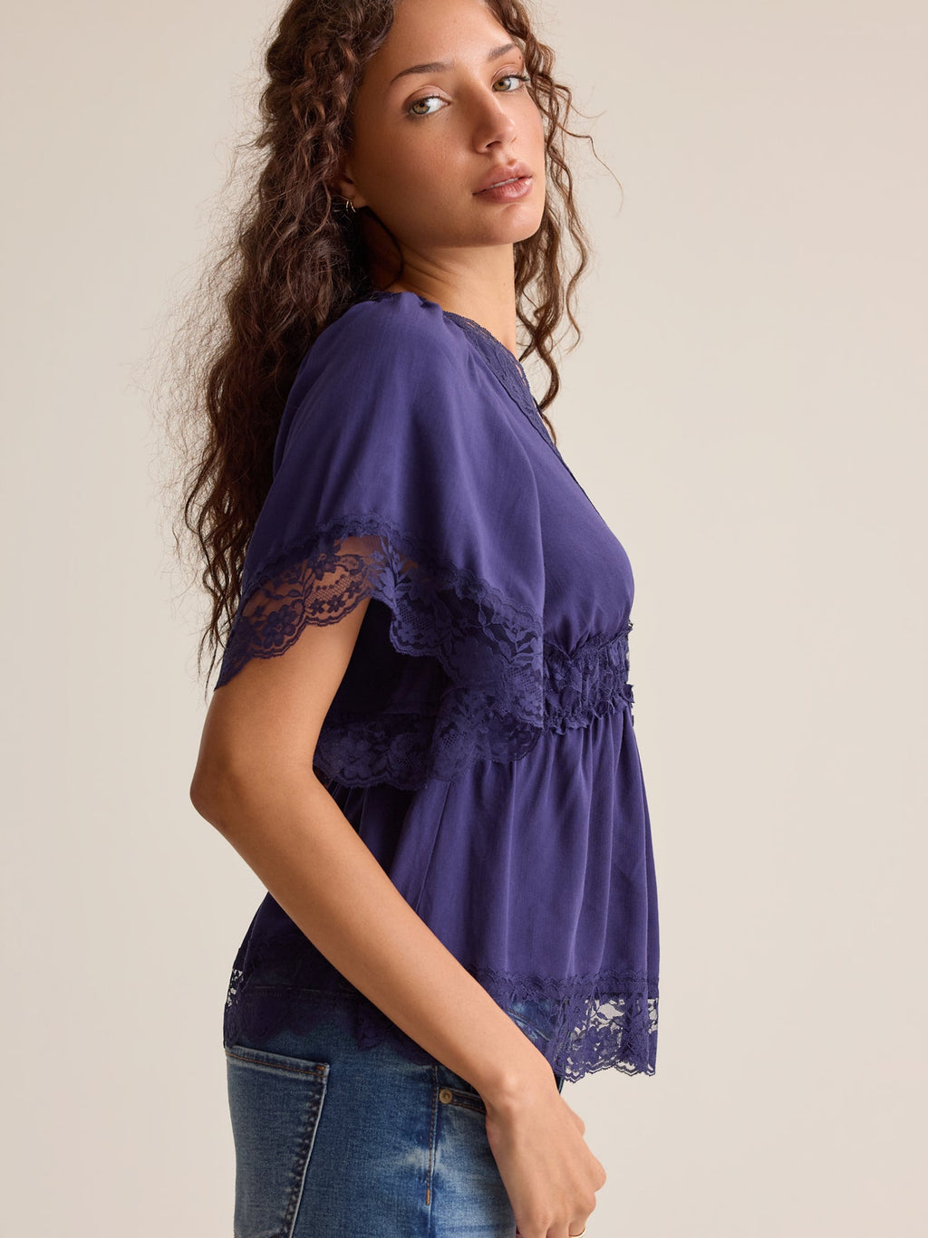 Evanelle Lace Babydoll Top