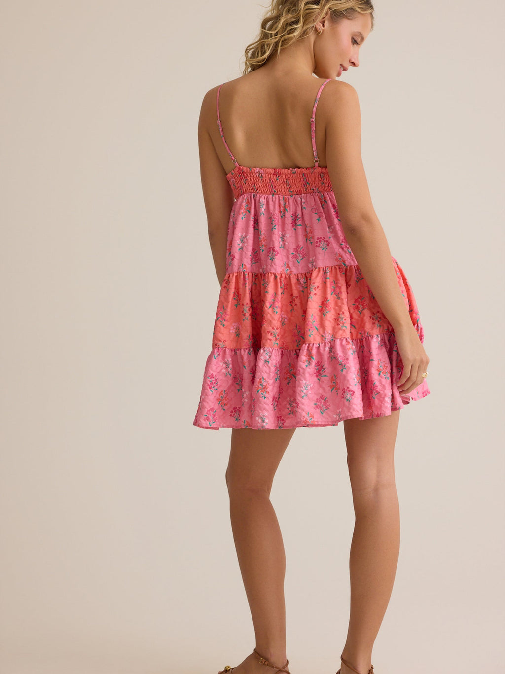 Birdie Floral Tiered Mini Dress