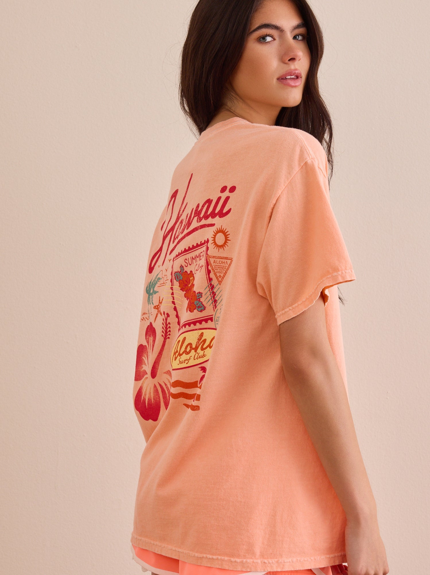 Hawaii Postcard Oversized Tee