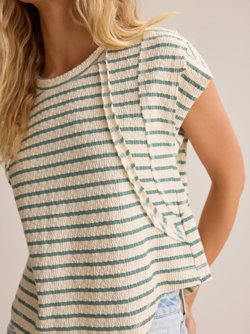 Cressida Stripe Rib Raglan Top
