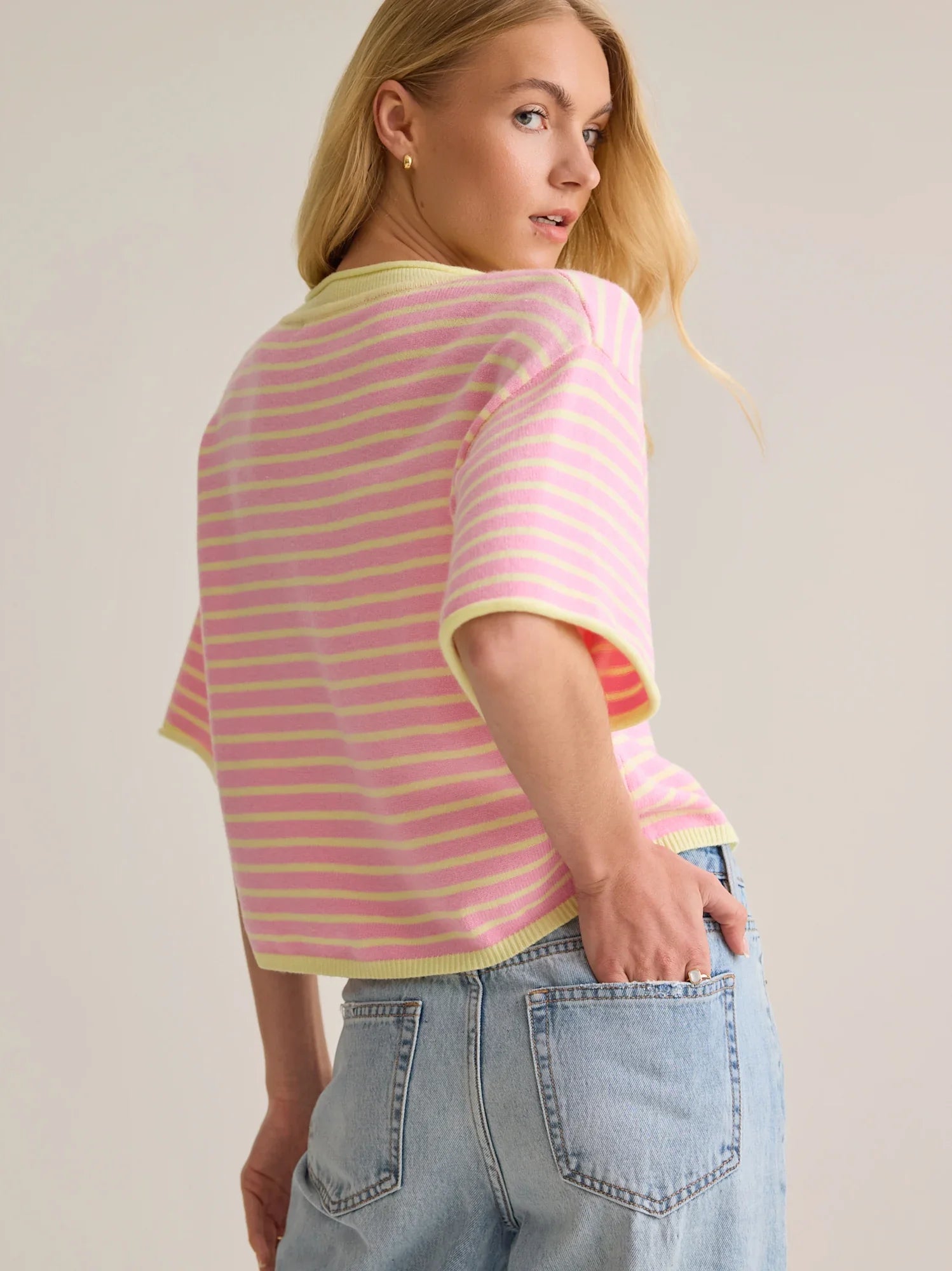 Aspyn Stripe Henley Sweater