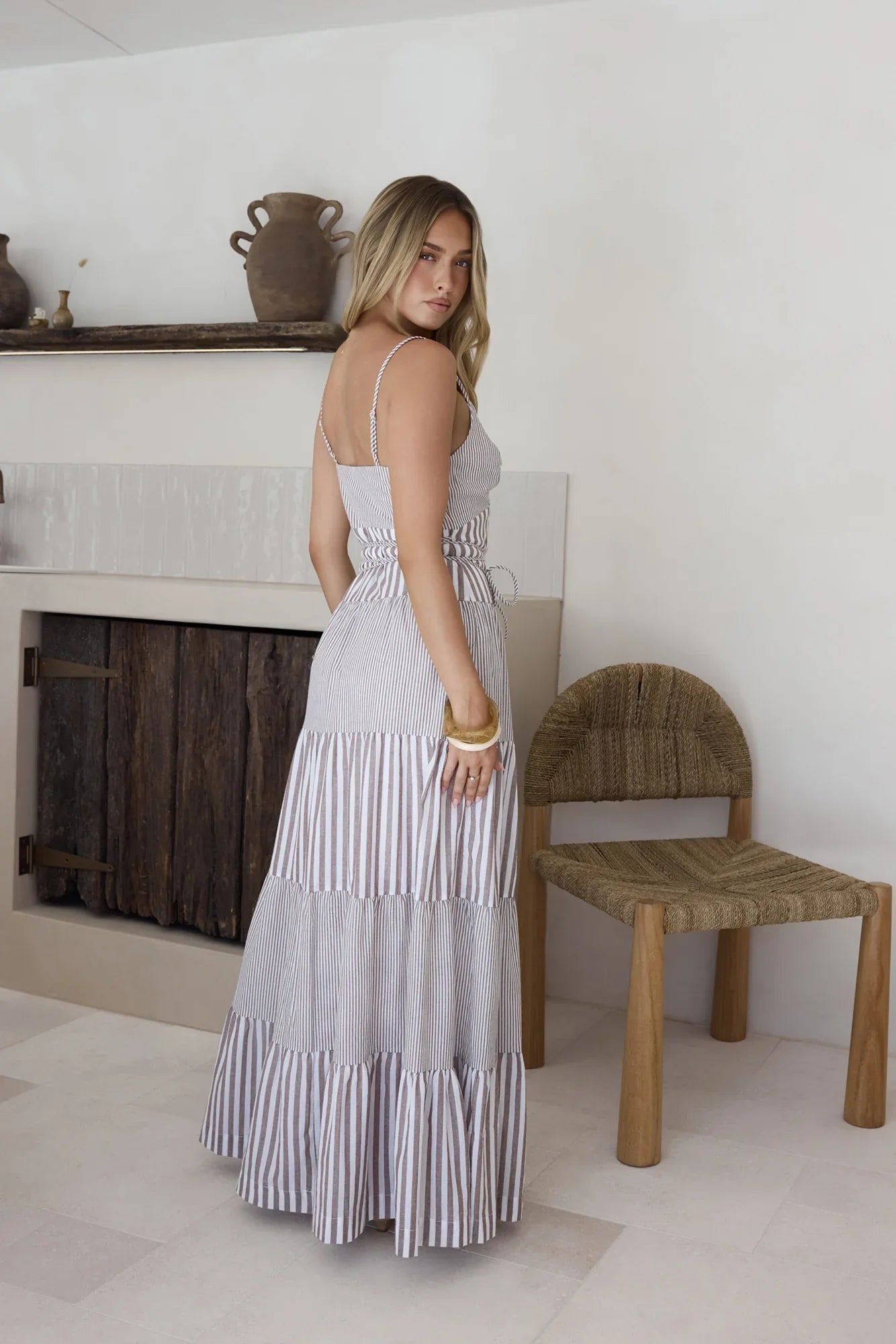 Picnic Season Maxi Dress Beige