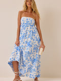 Cove Floral Strapless Maxi Dress