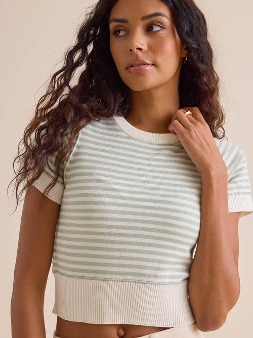 Aliyah Striped Knit Top