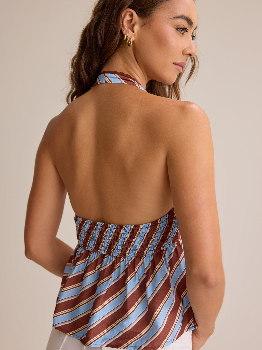 Mercer Stripe Halter Tank