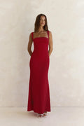 Spring In The Clouds Maxi Dress Burgundy