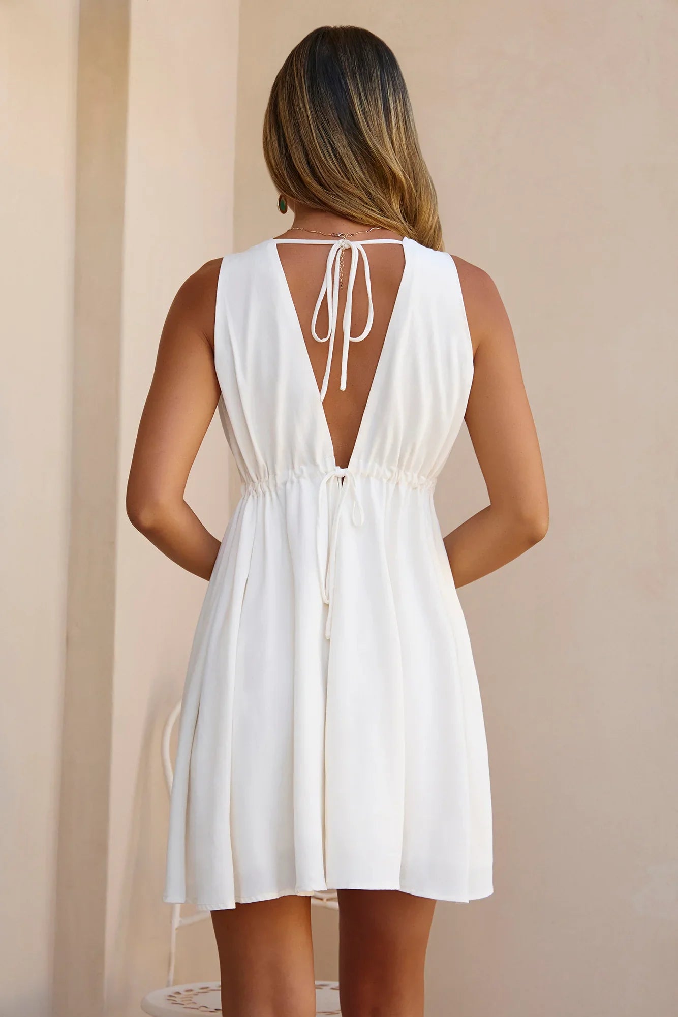 Spritz Of The Sun Mini Dress White