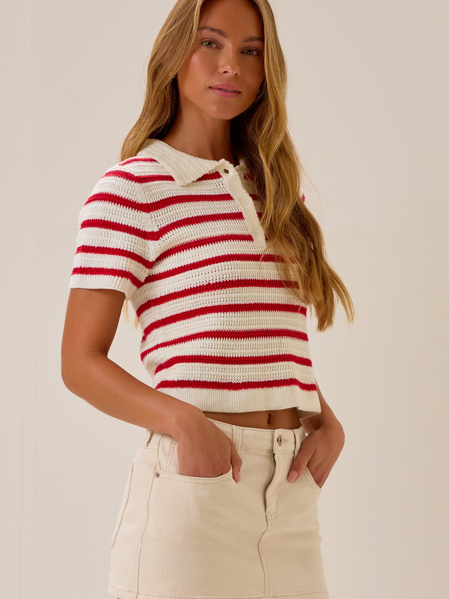 Bowie Stripe Knit Polo