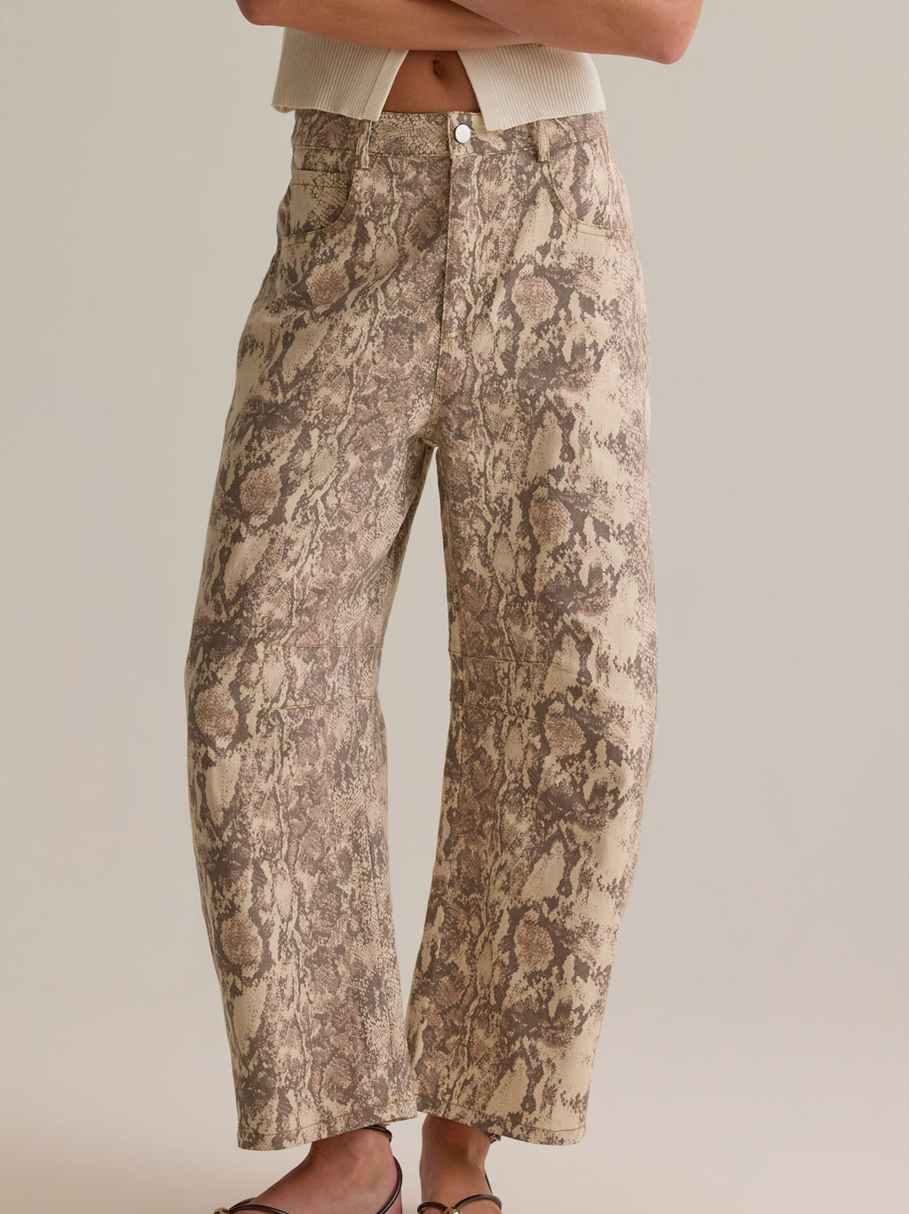 Josie Snake Skin Barrel Pant