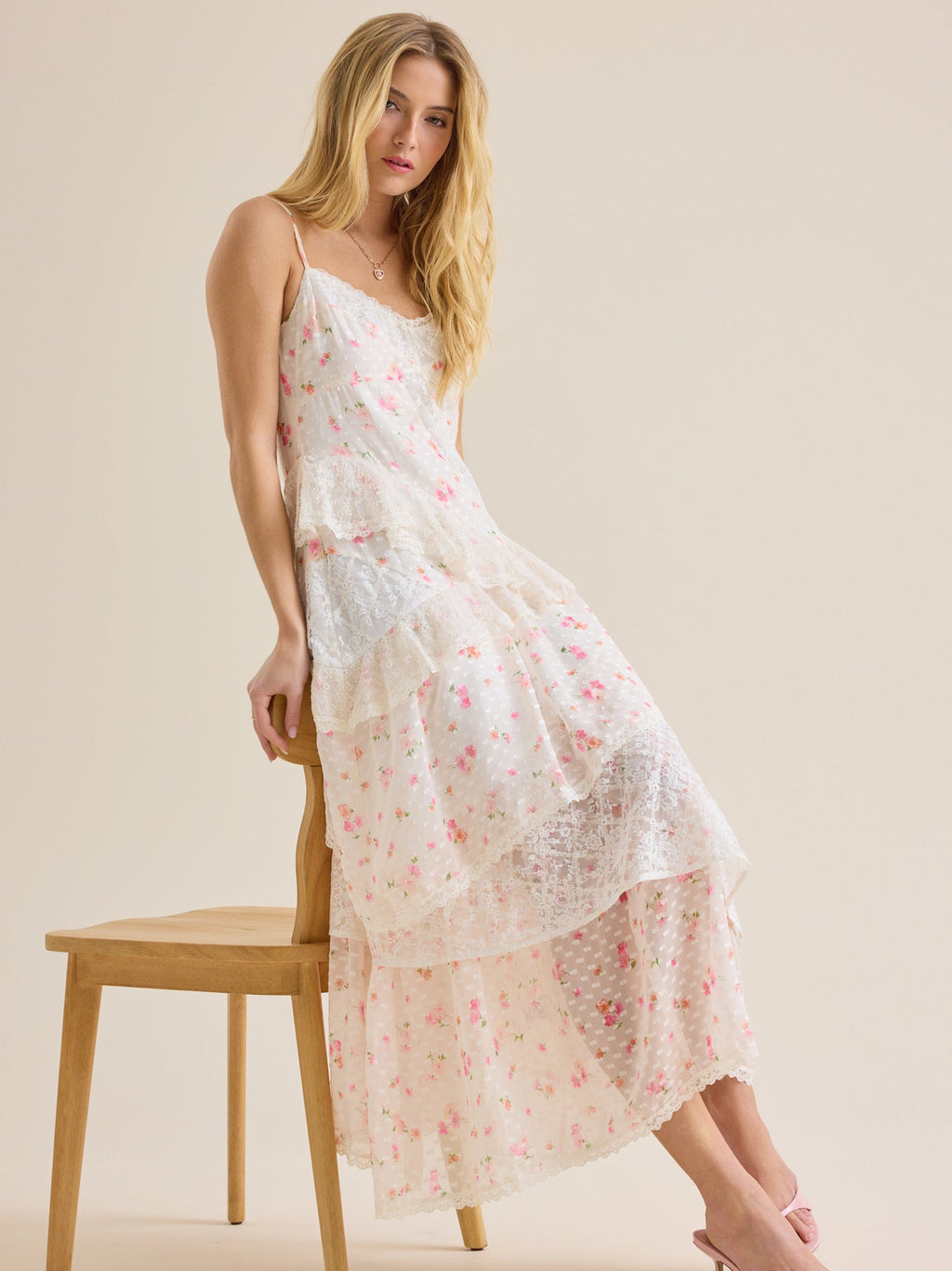 Alicia Floral Lace Maxi Dress