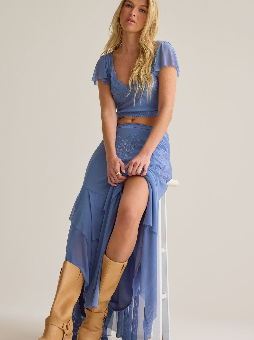 Carlin Embroidered Top
