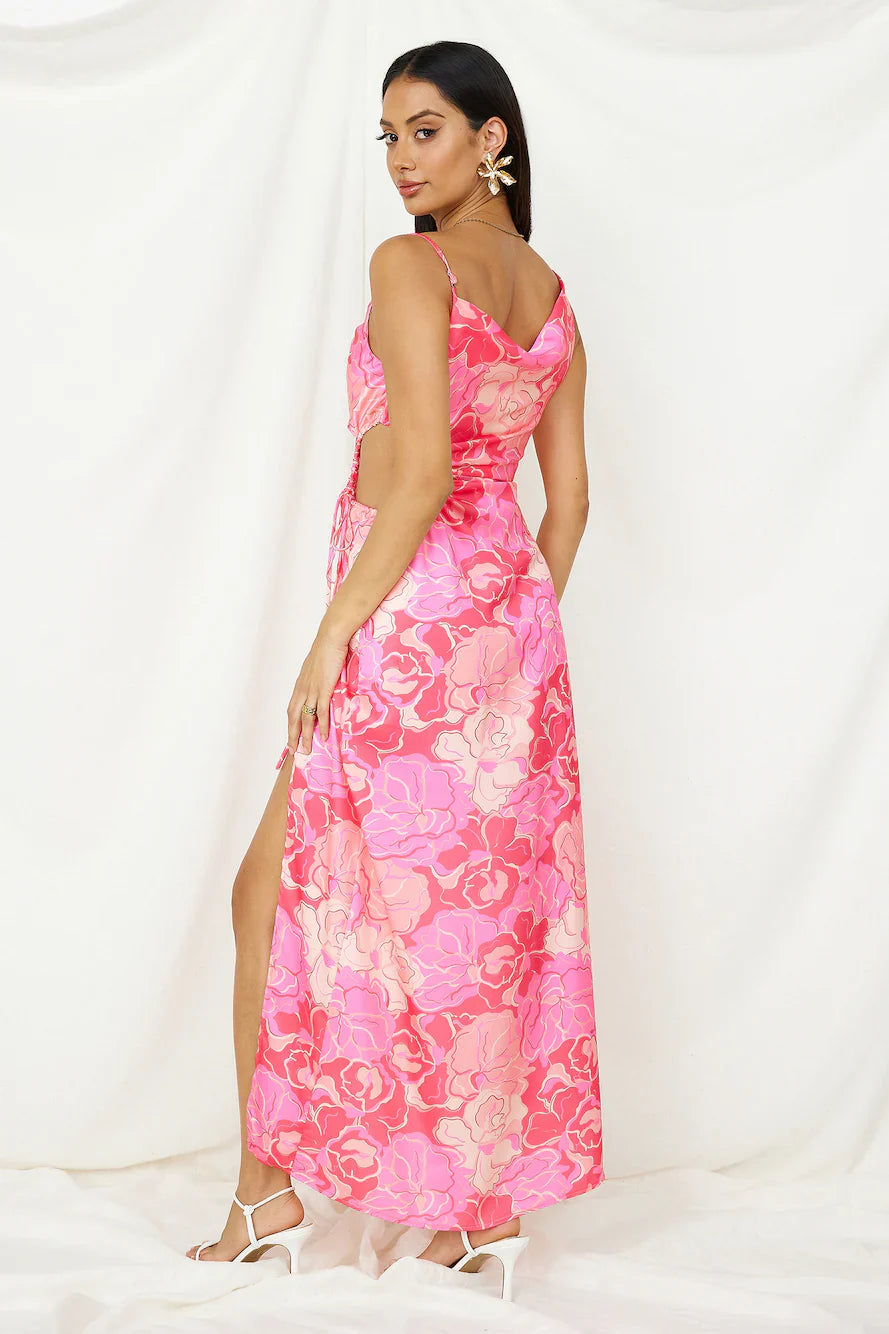 Strawberry Sunset Maxi Dress Pink