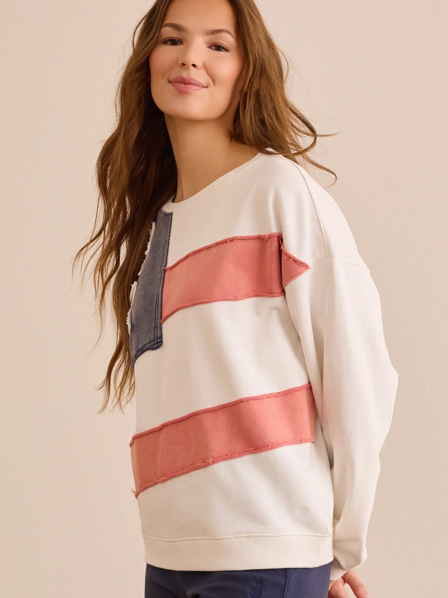 USA Flag Applique Pullover