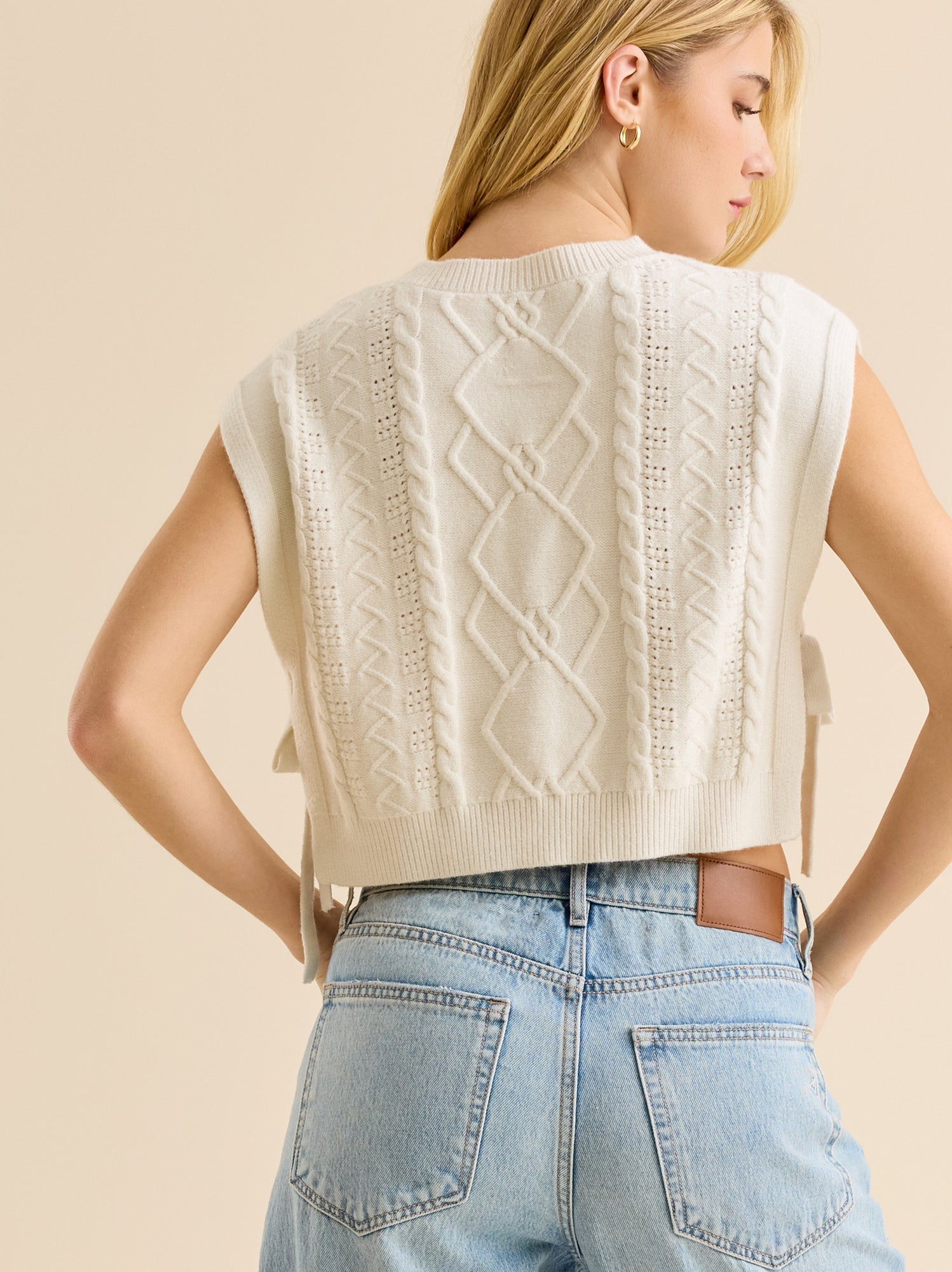 Marleen Side Tie Sweater Vest