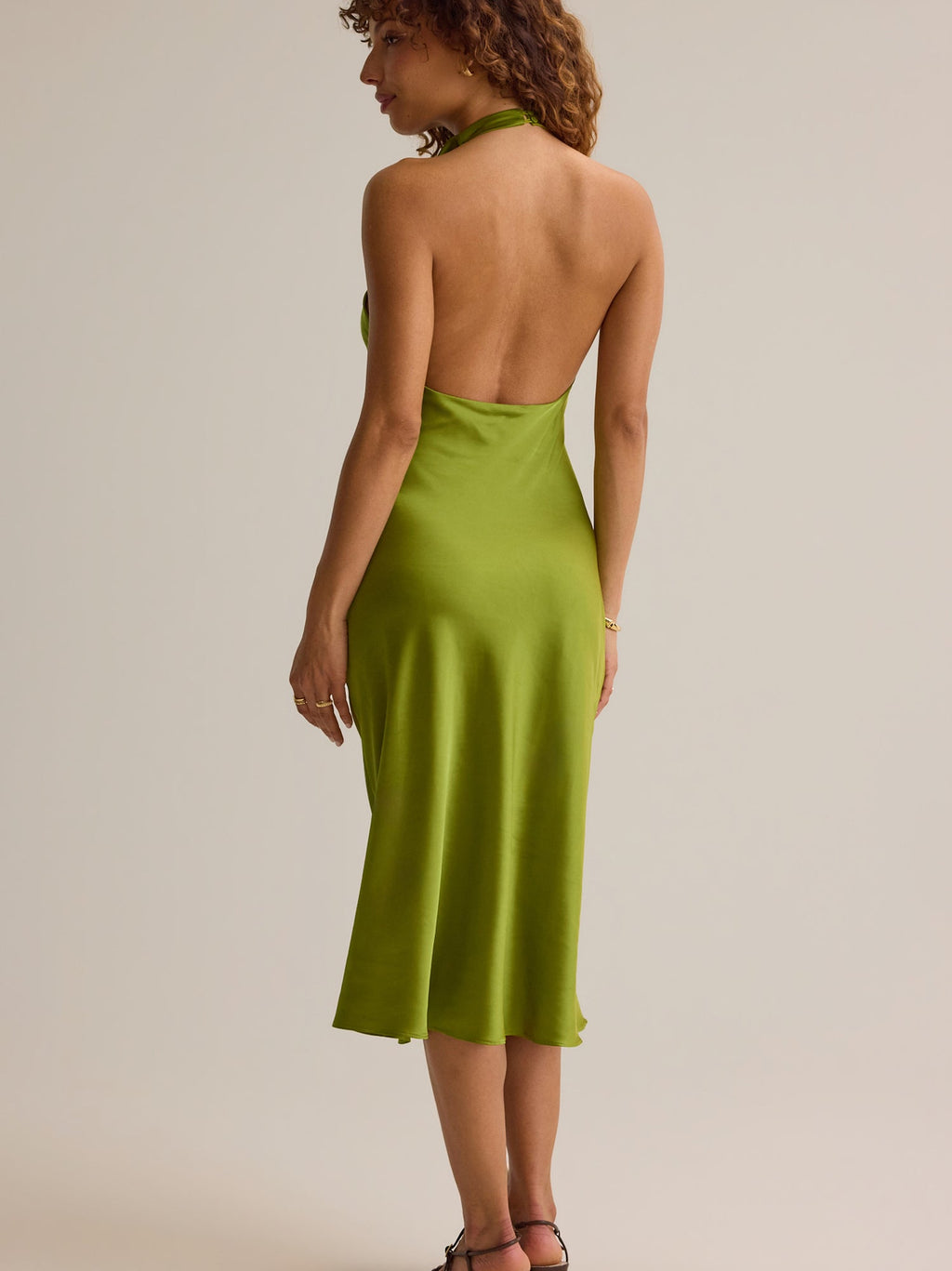 Maggie Satin Midi Dress