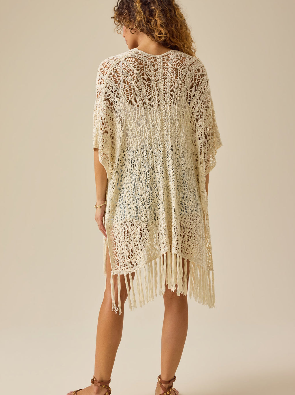 Alessia Crochet Fringe Kimono