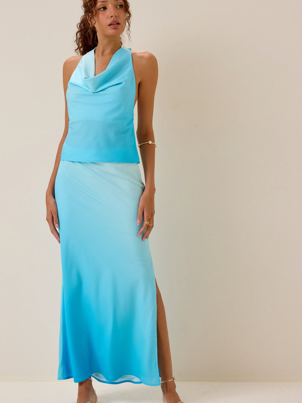 Rio Ombre Cowl Halter Top