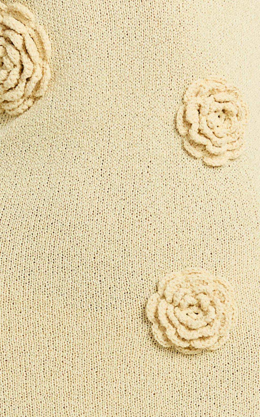 Elodie Maxi Dress - Halter 3D Floral Knit Dress in Lemon