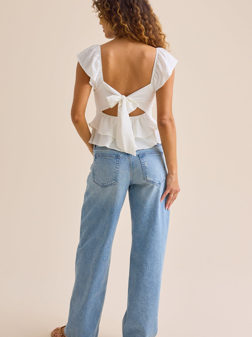Loretta Twist Front Babydoll Top