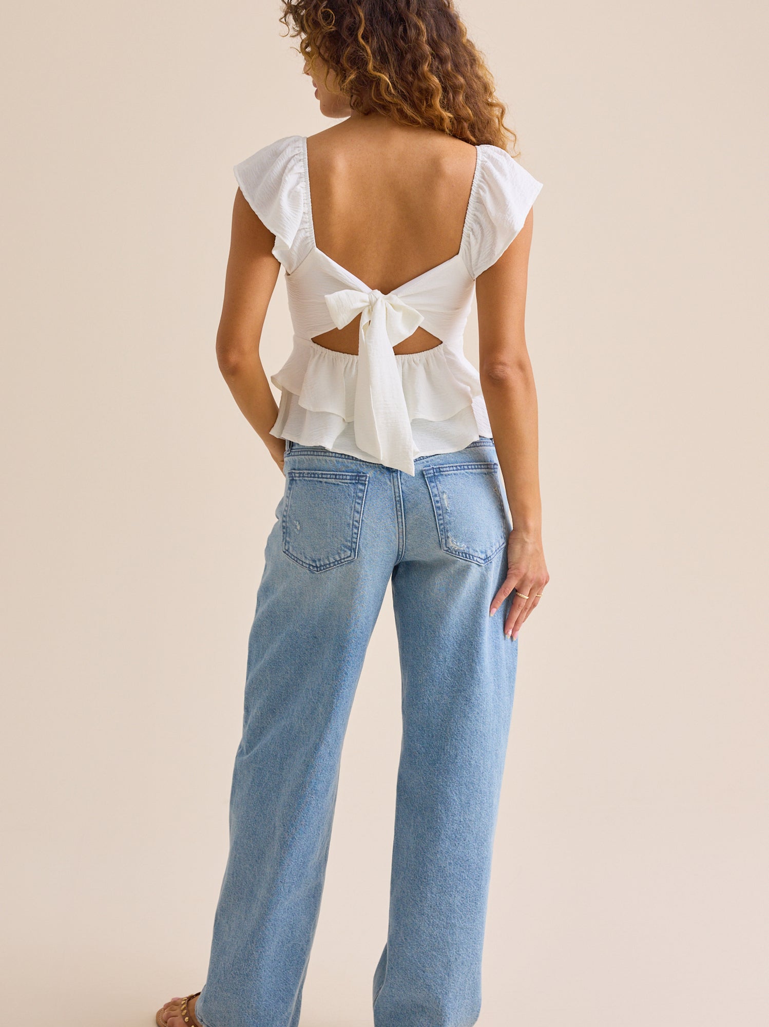Loretta Twist Front Babydoll Top