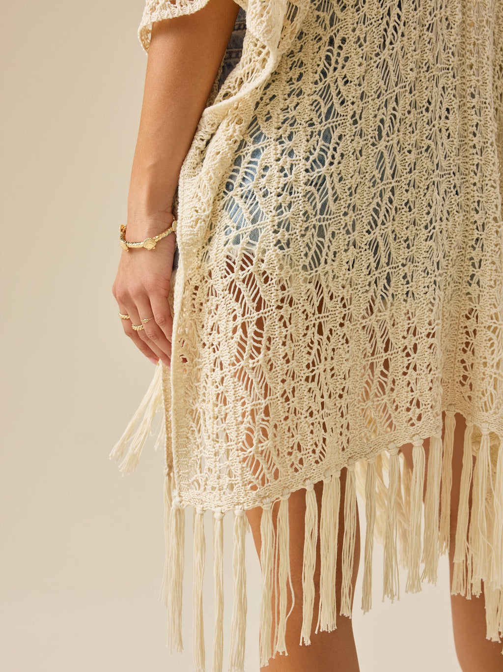 Alessia Crochet Fringe Kimono