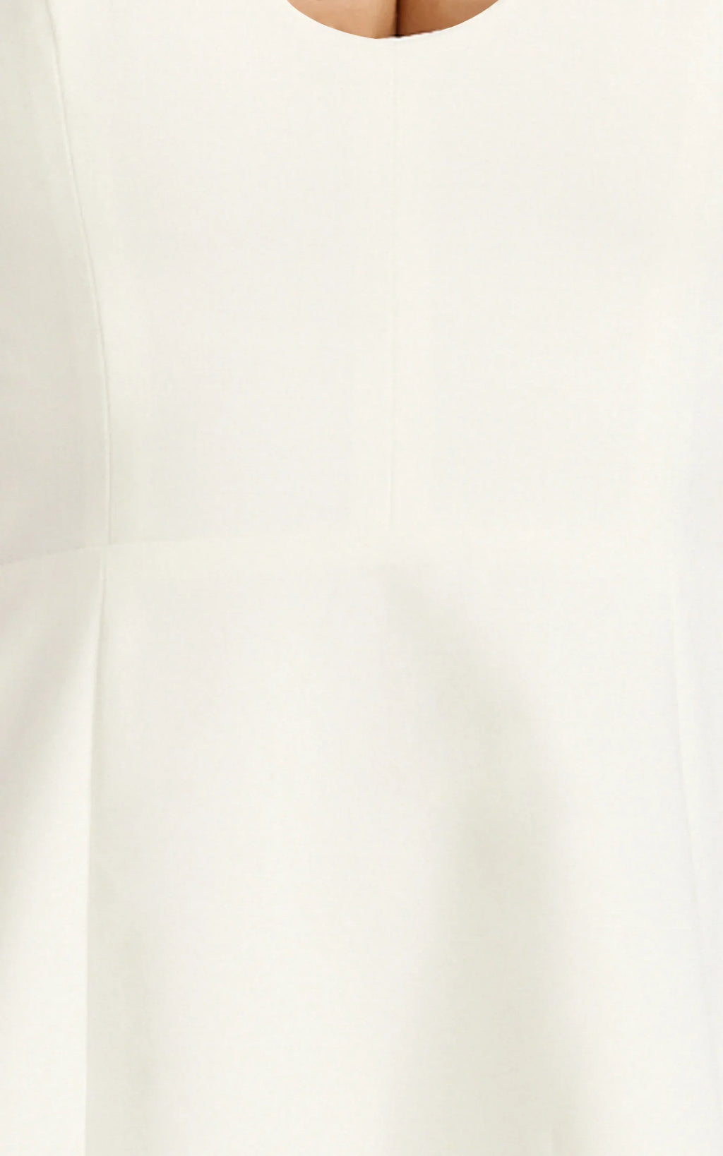 Lux Mini Dress - Front Keyhole A Line Dress in White