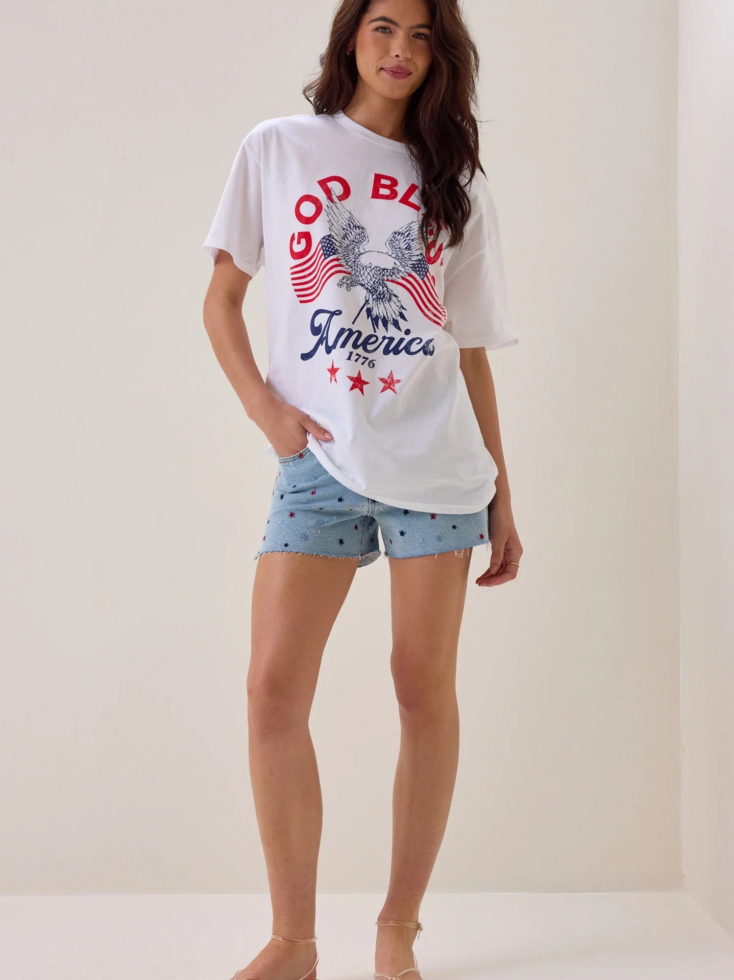 God Bless America Oversized Tee