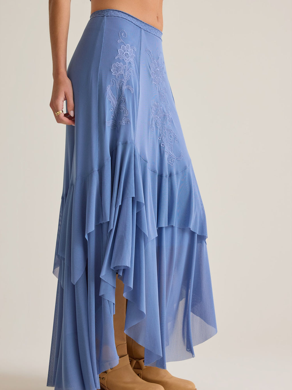 Carlin Ruffle Maxi Skirt