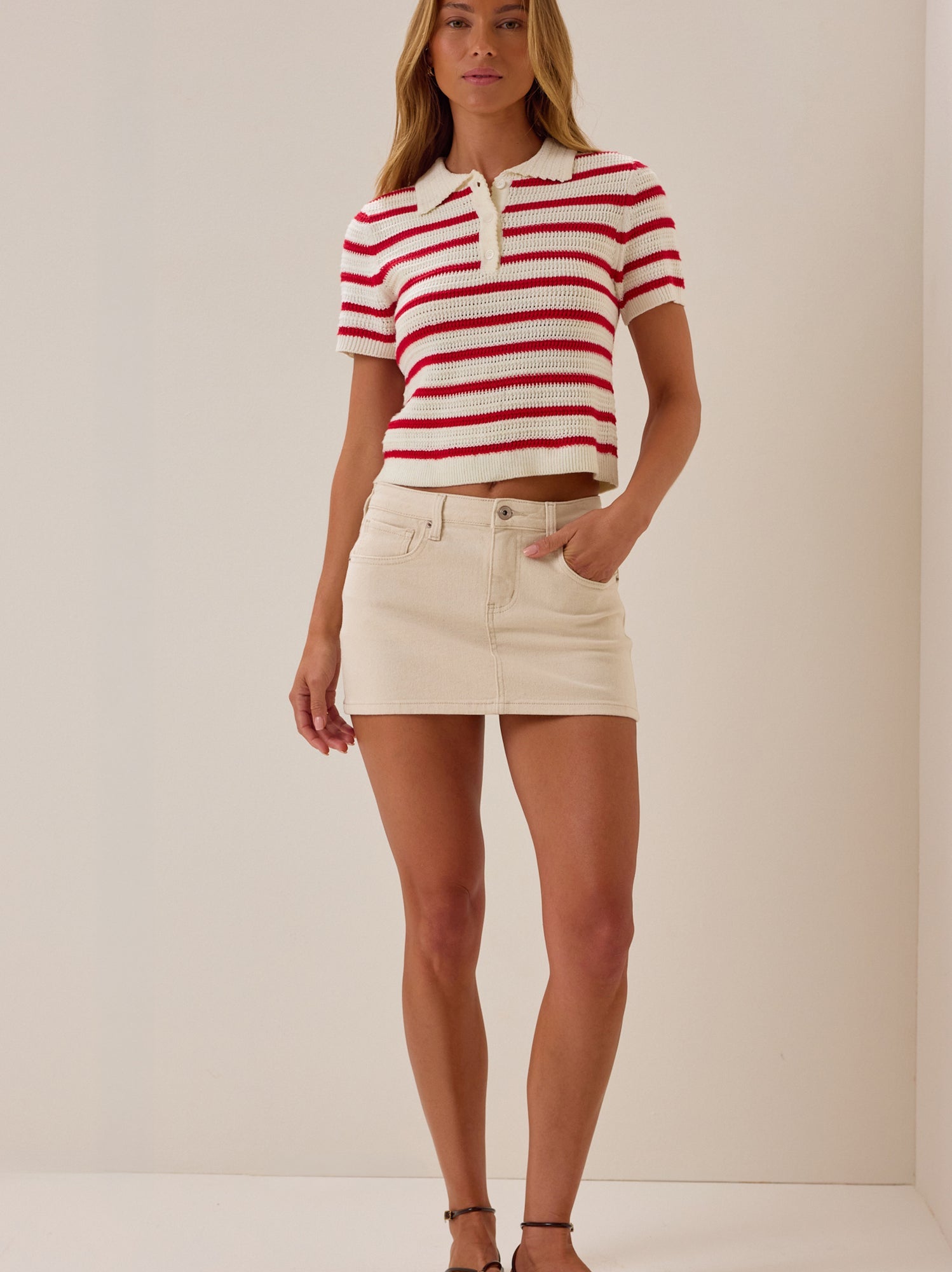 Bowie Stripe Knit Polo