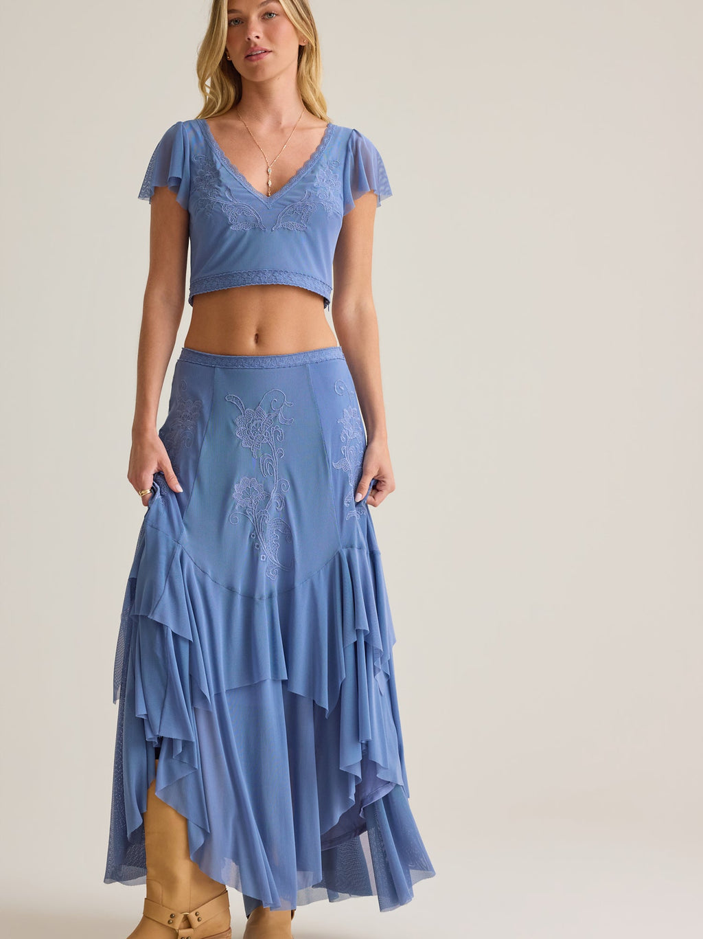 Carlin Embroidered Top