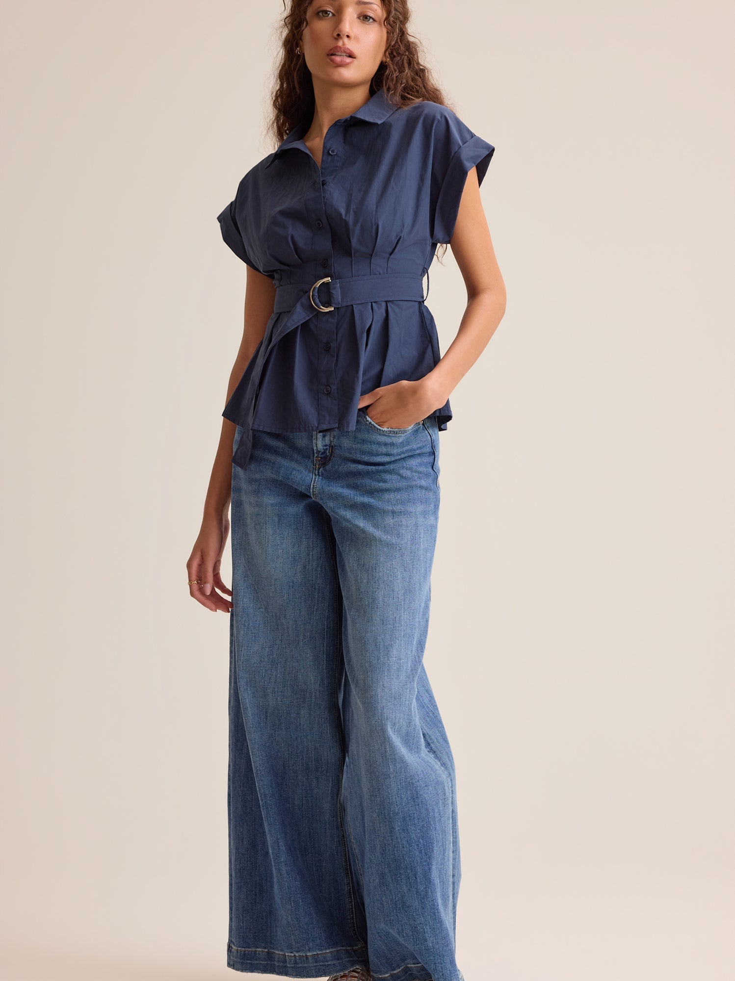 Cypress Button Up Top