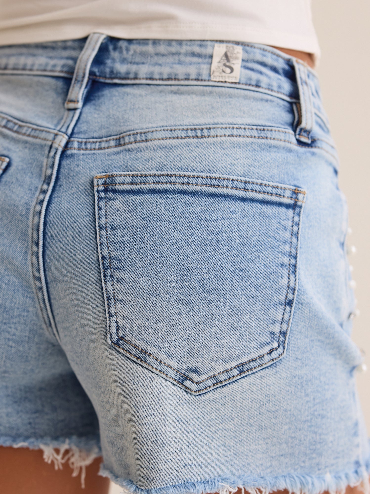 Gianna Embellished Denim Shorts