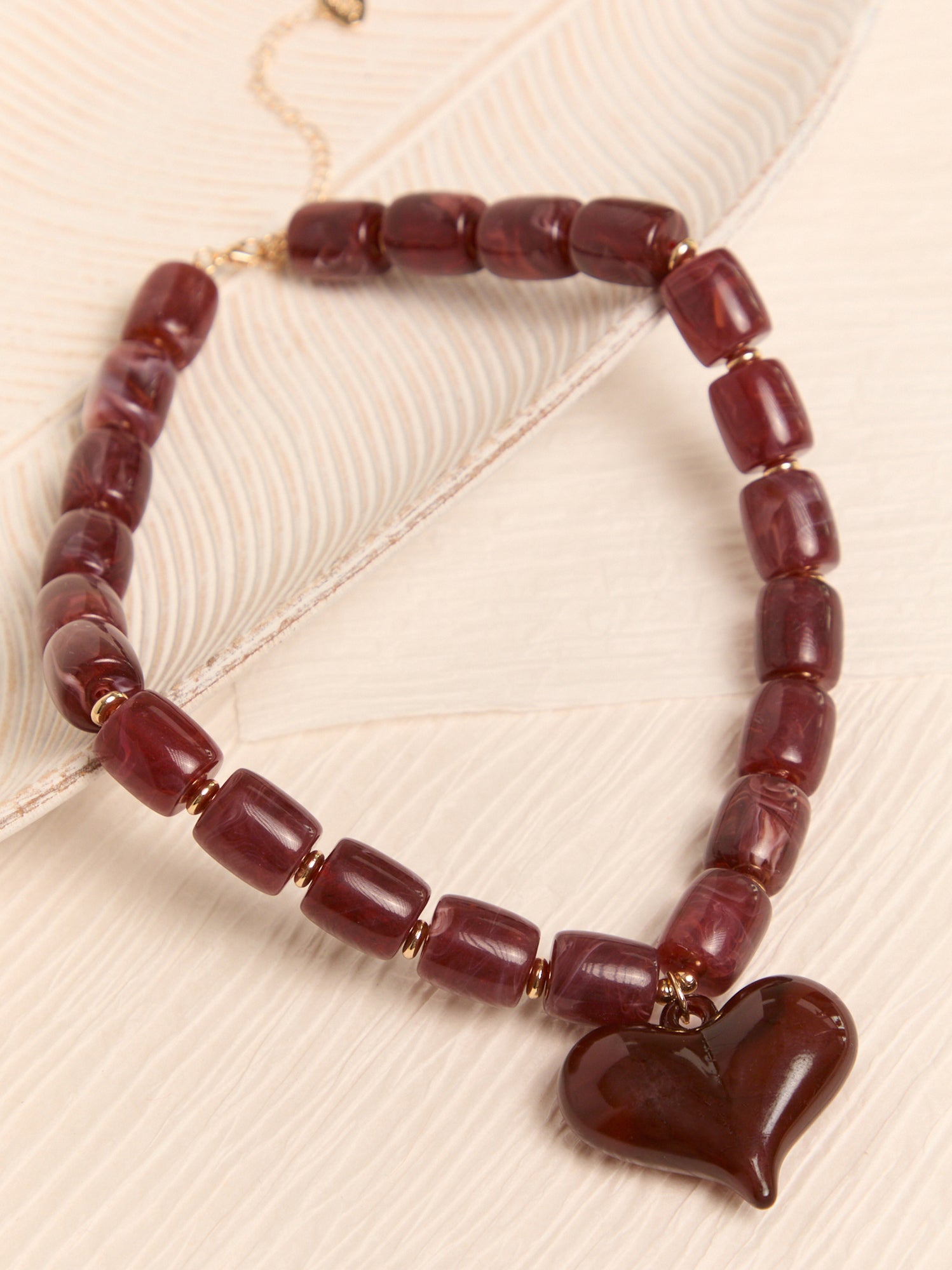 Statement Resin Bubble Heart Necklace