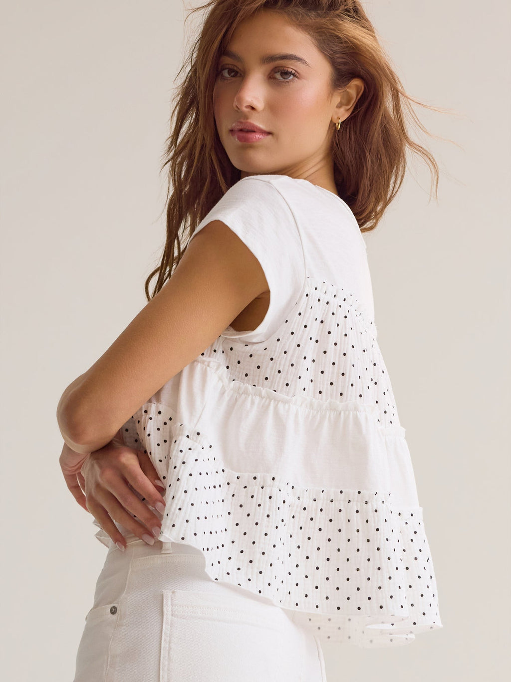 Harris Polka Dot Ruffle Top