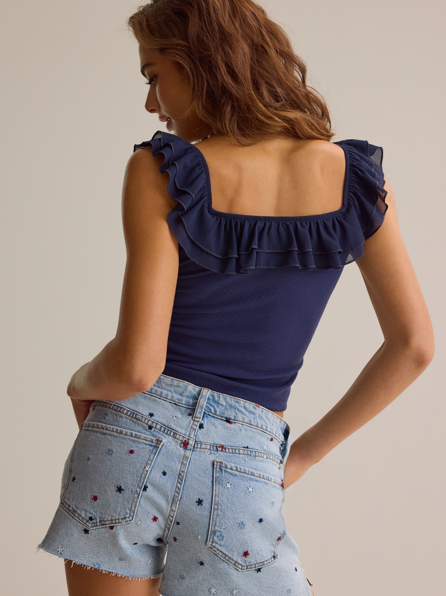 Scout Embroidered Denim Shorts