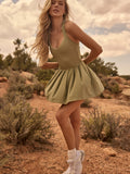 Racer Glow Pleat Dress