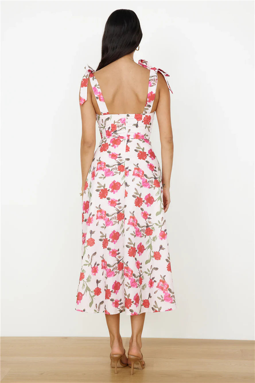 On The Roof Midi Dress Pink