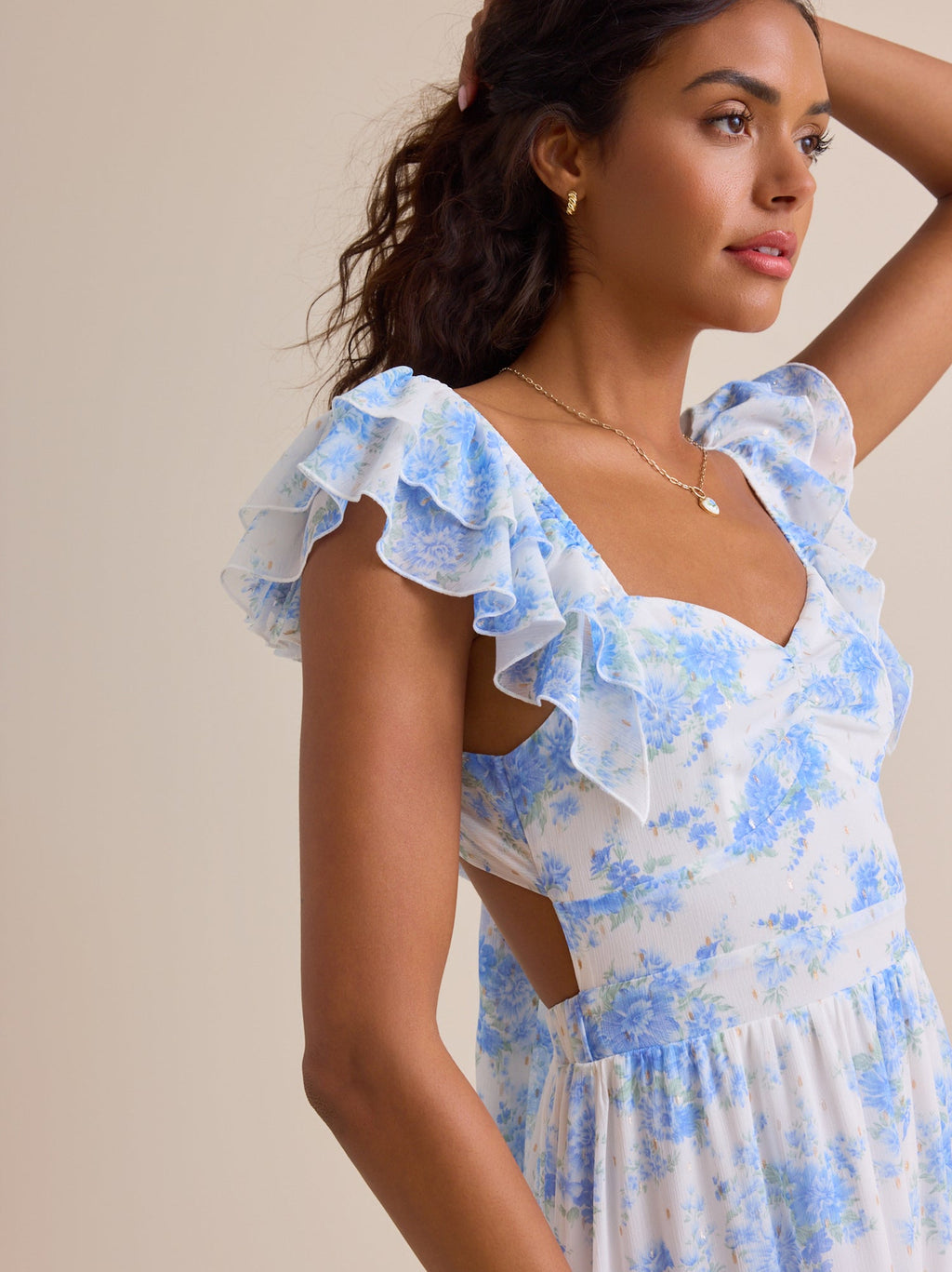 Auburn Floral Maxi Dress