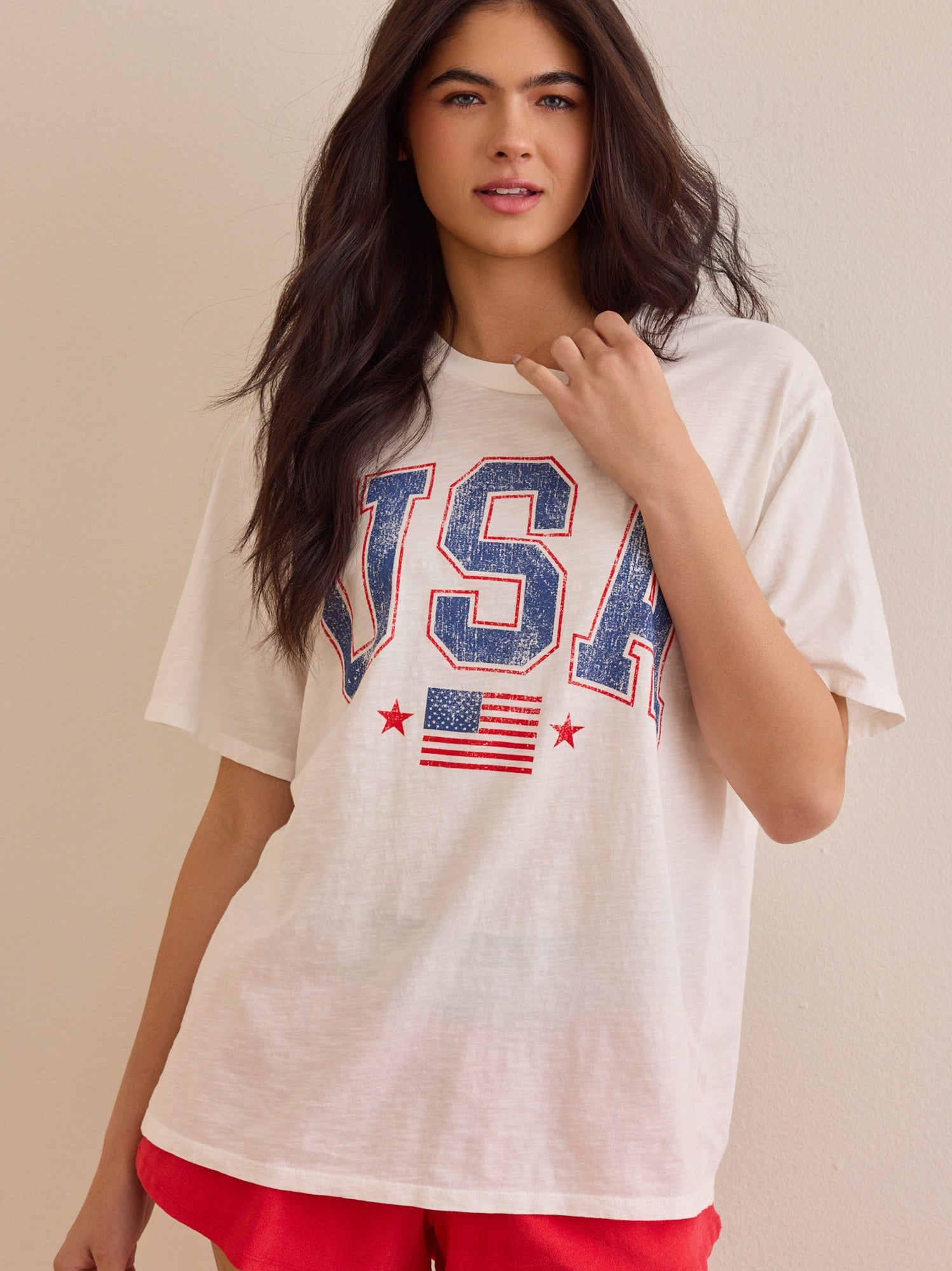 USA Flag Oversized Tee