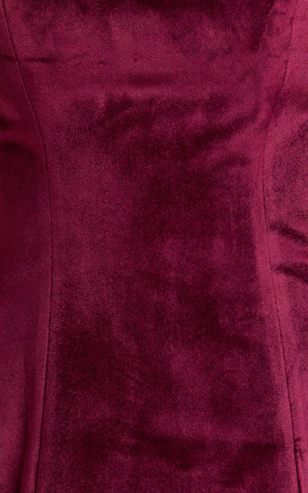 Cartia Mini Dress - Velvet Strapless Fit And Flare Dress in Wine