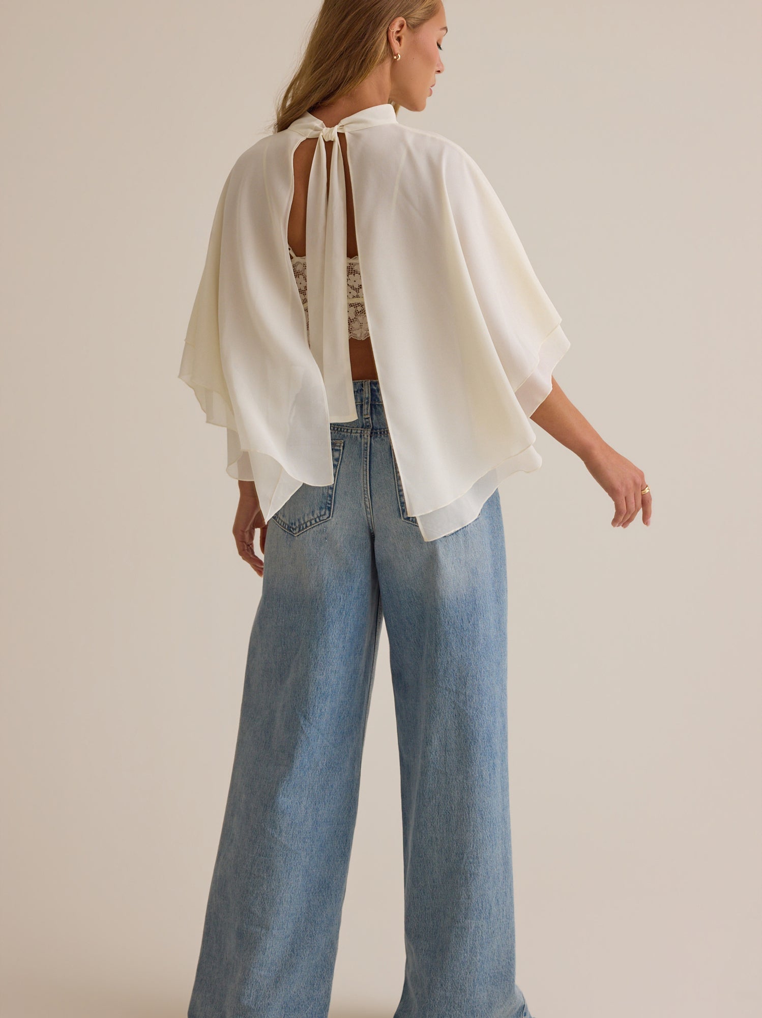 Alina Tie Neck Cape