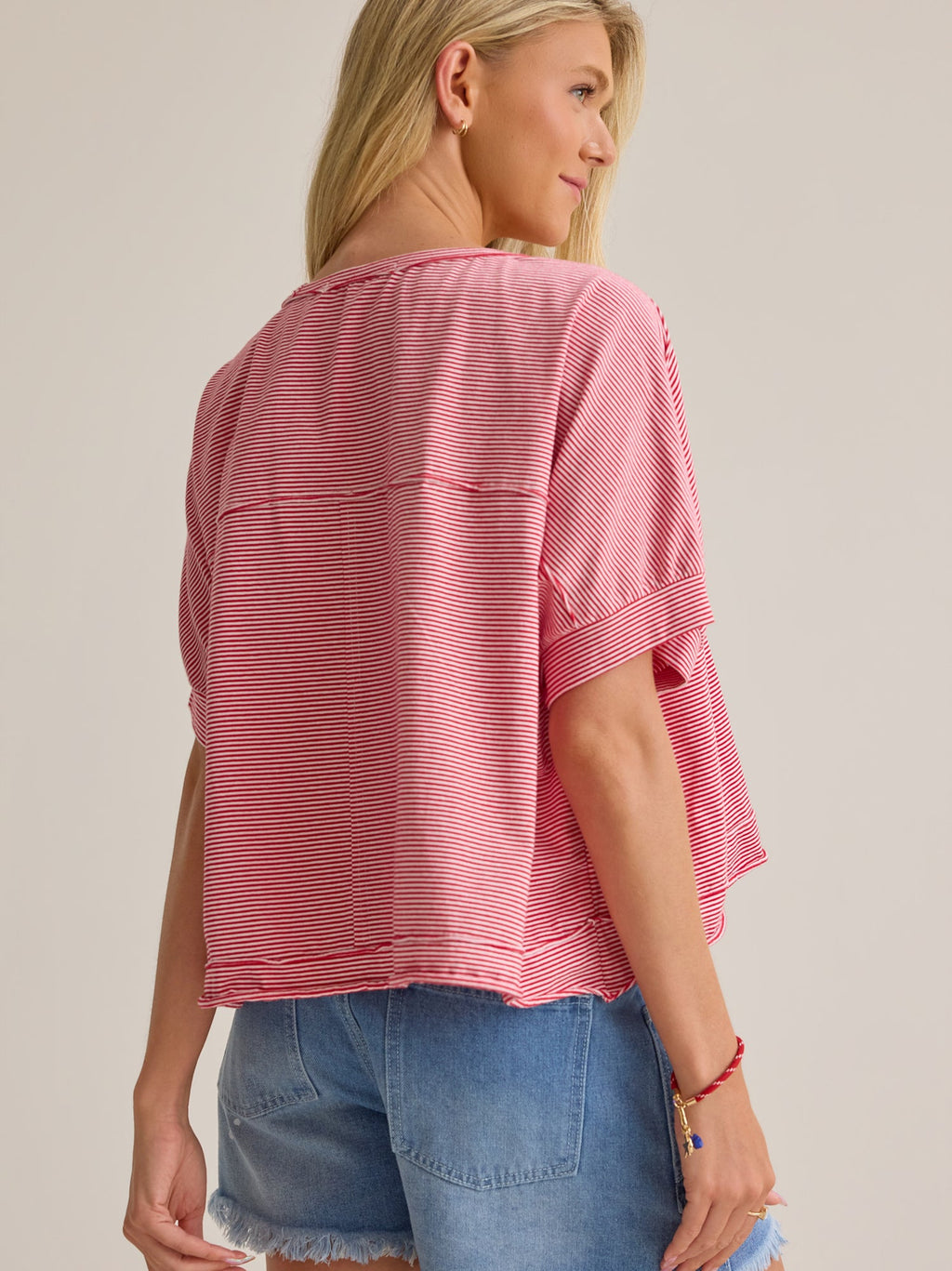 Abigail Stripe Cropped Tee