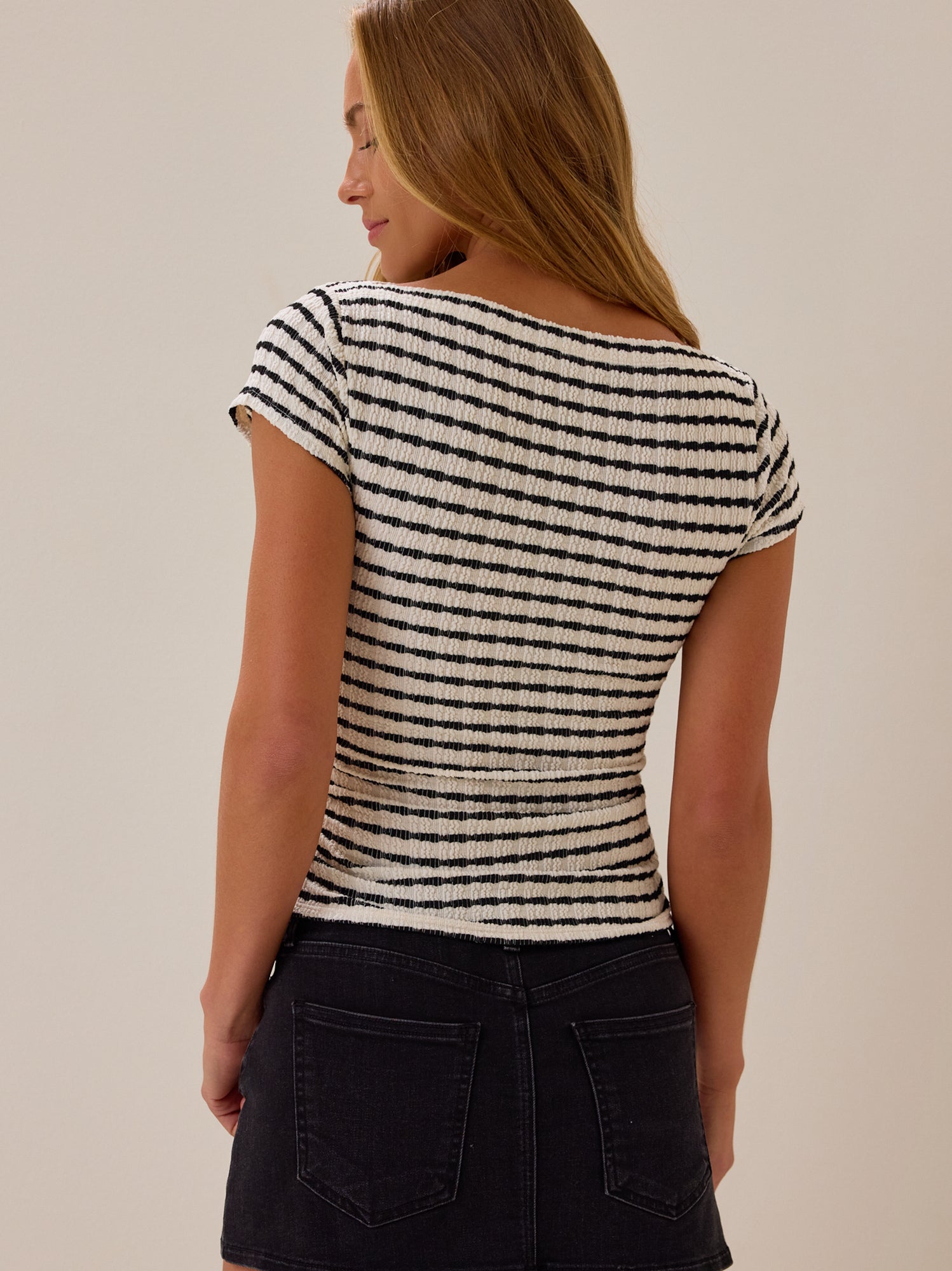 Revel Stripe Boatneck Top