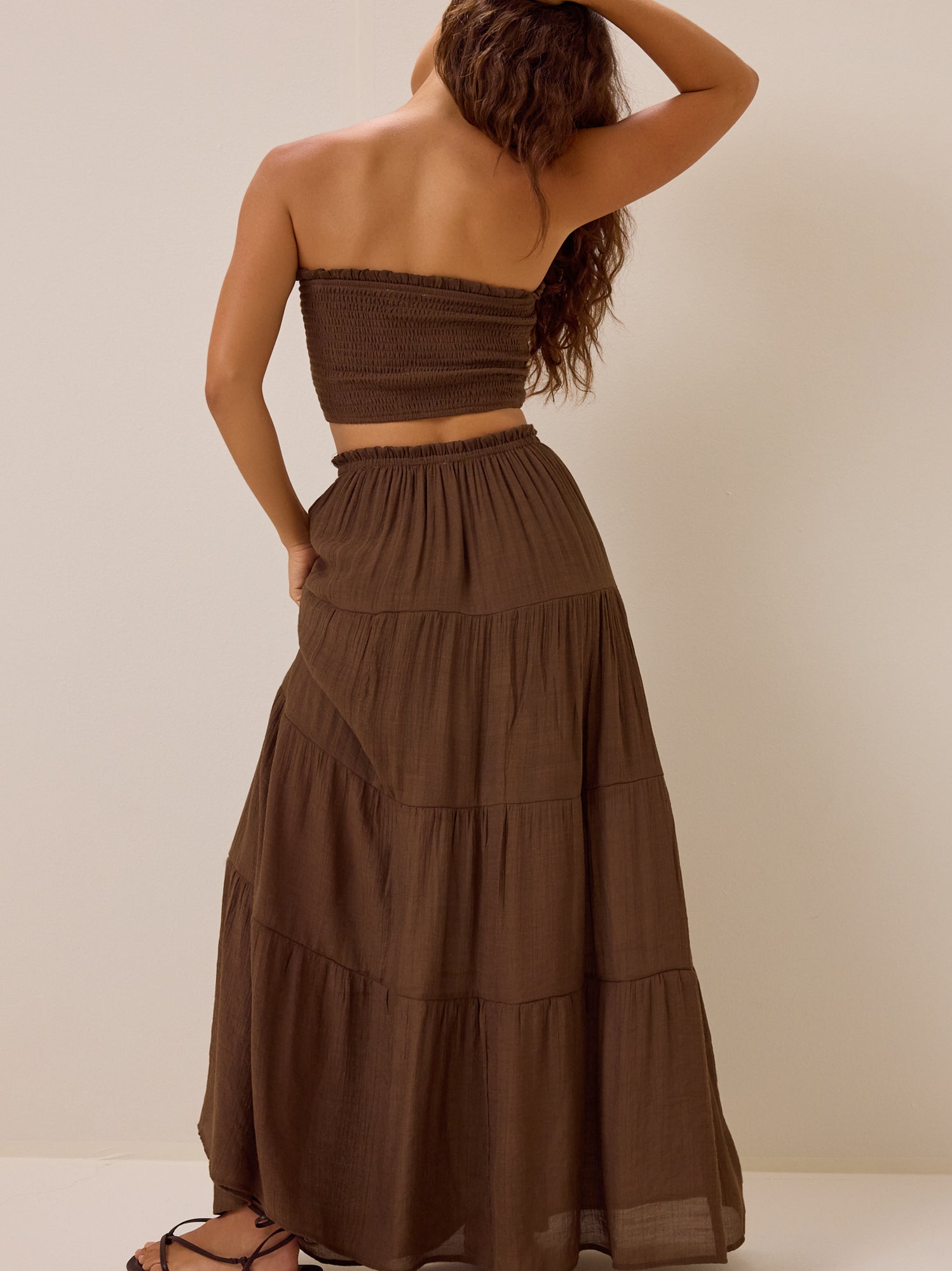 Tate Tiered Flowy Maxi Skirt