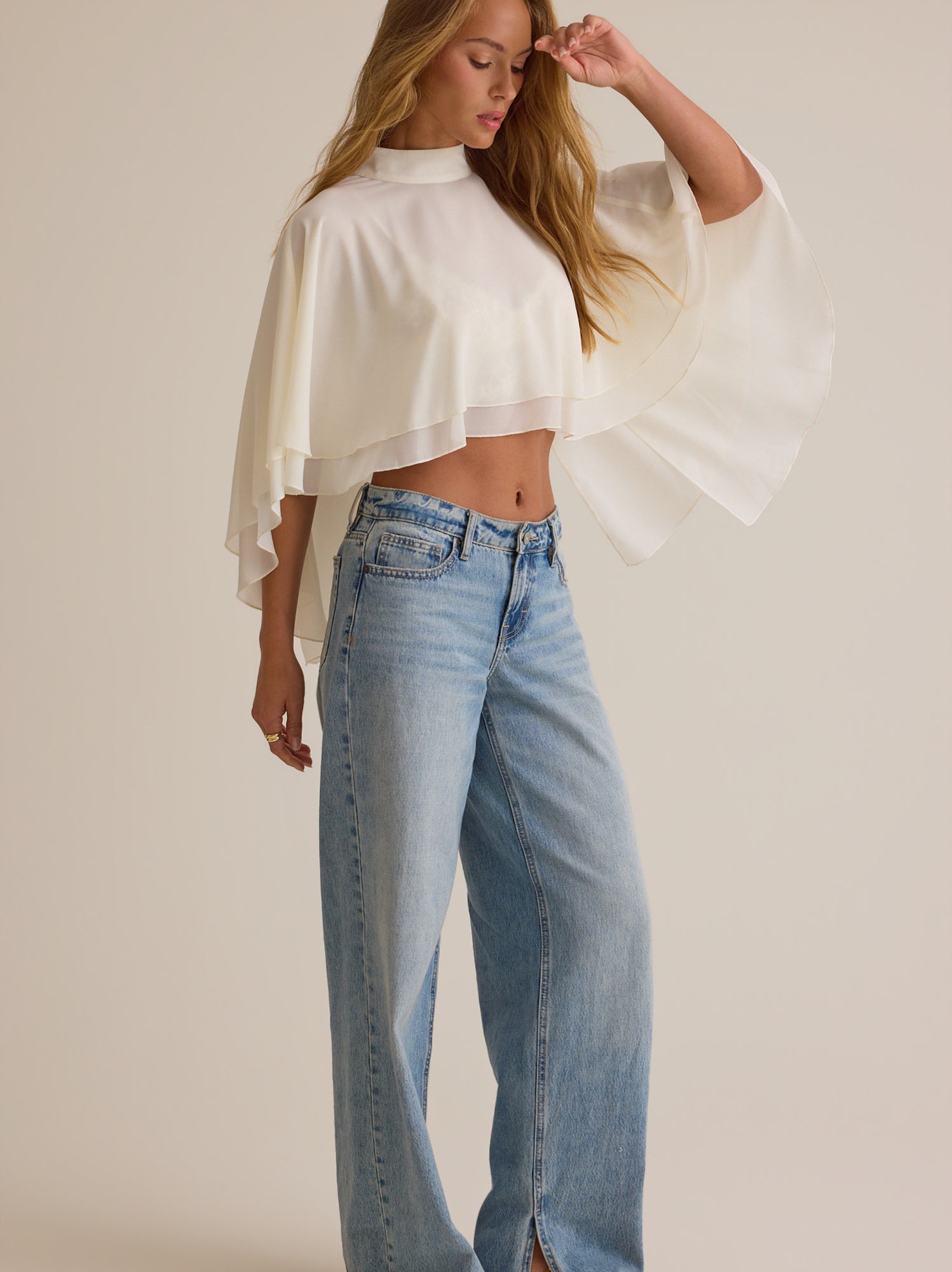 Alina Tie Neck Cape