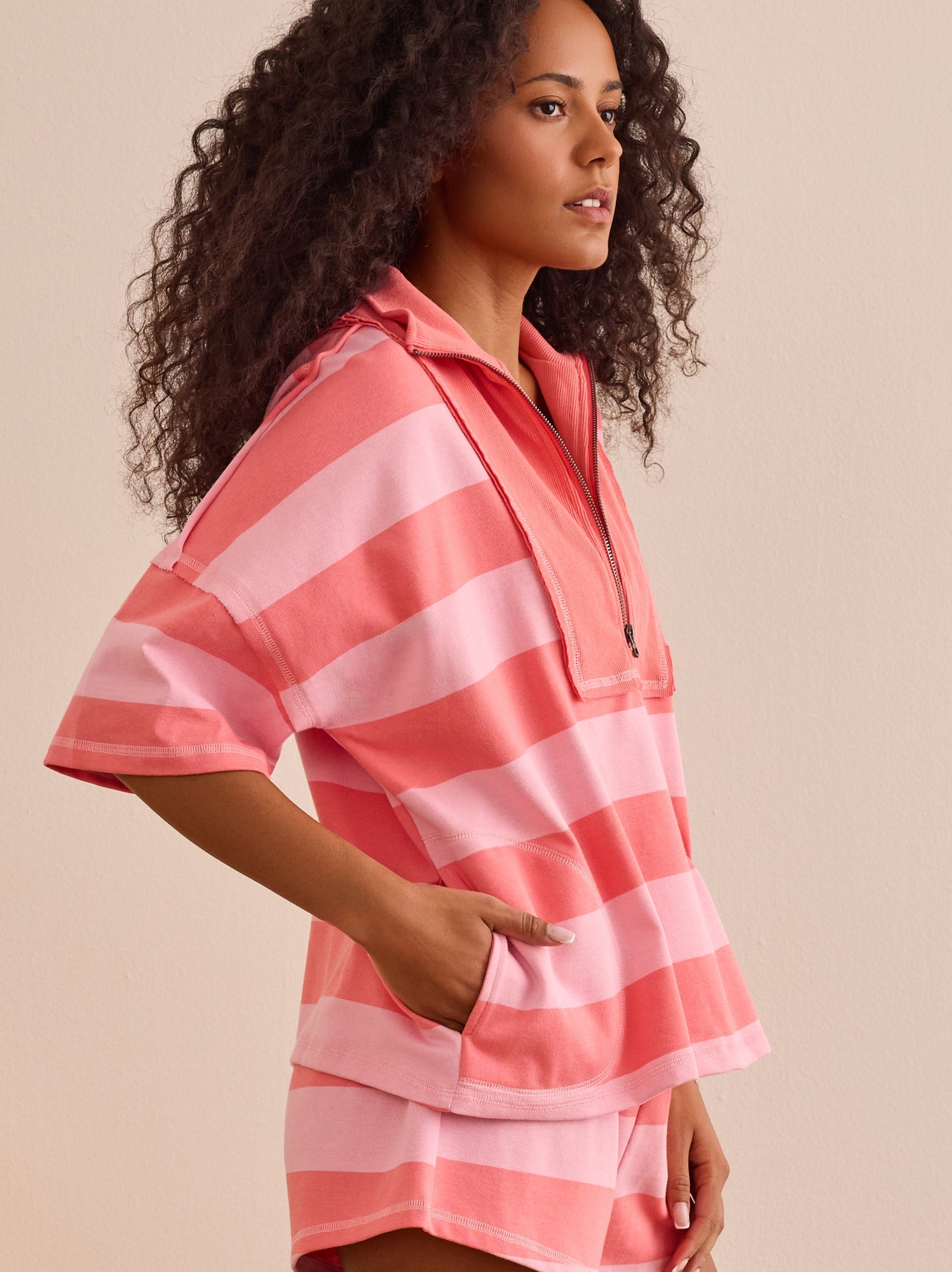 Steady Stripe Quarter Zip