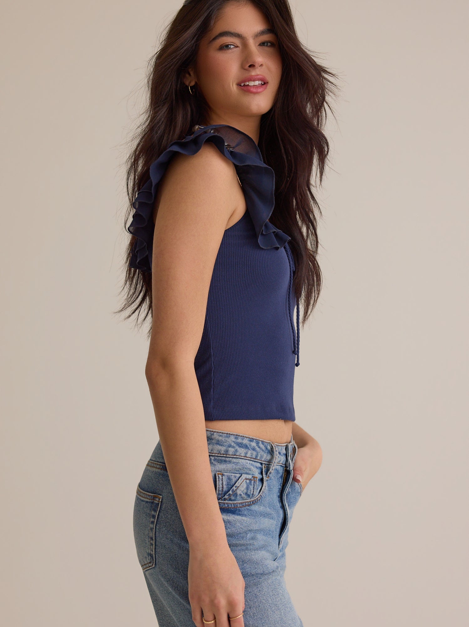 Josie Flutter Sleeve Tank