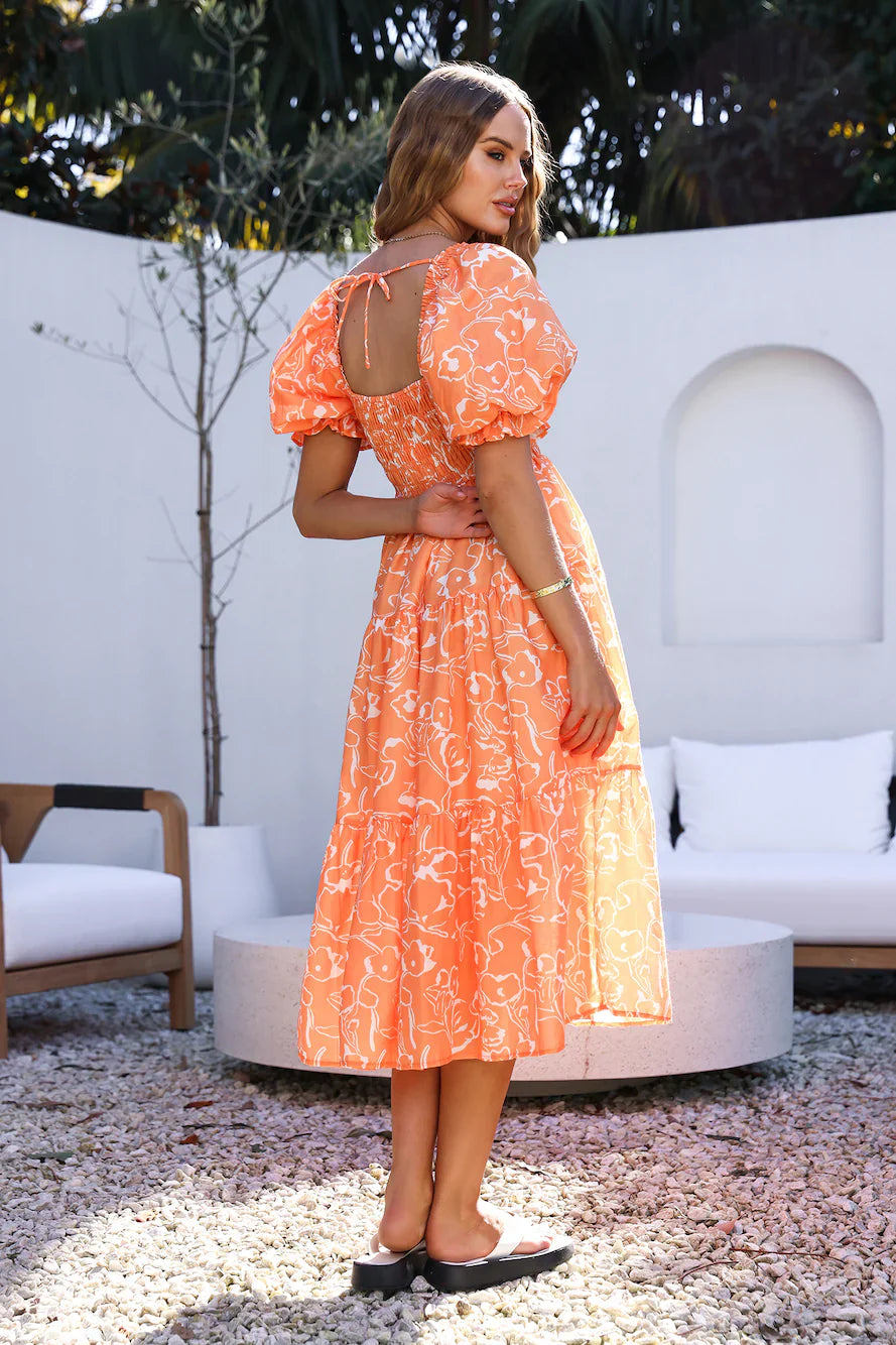 Written In The Sky Maxi Dress Orange