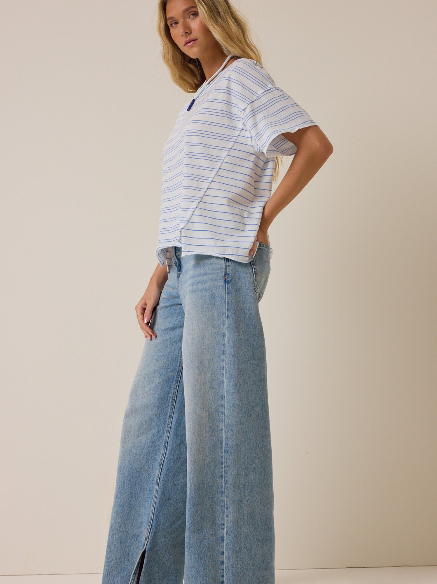 Foster Stripe Crew Tee