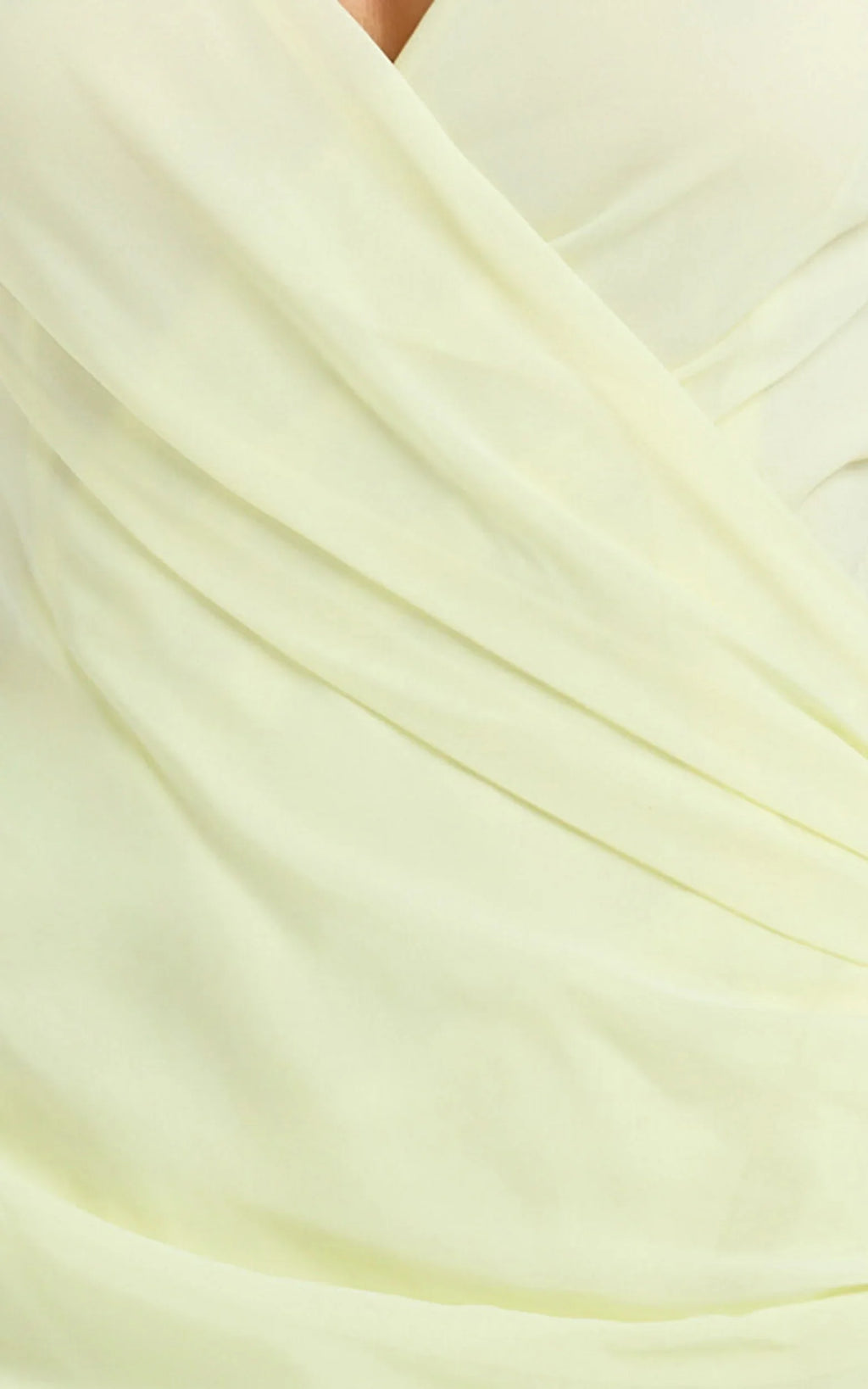 Hillary Maxi Dress - Draped V Neck Low Back Dress in Lemon